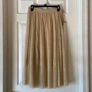 Sparkly gold skirt